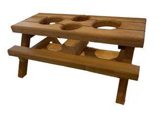 Mini Picnic Table Condiment Holder