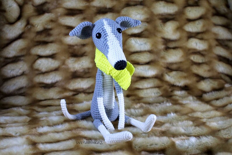 Crochet Whippet / Greyhound Amigurumi Pattern DOG Crochet Etsy