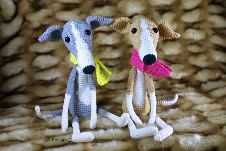 Crochet Whippet / Greyhound Amigurumi Pattern DOG Crochet Etsy