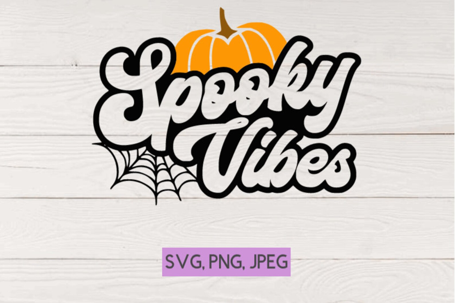 Spooky Vibes Svg Pumpkin Svg Retro Halloween Svg Halloween | Etsy
