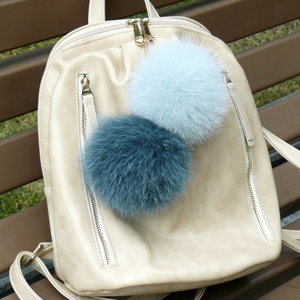Fur Ball Keychain Etsy