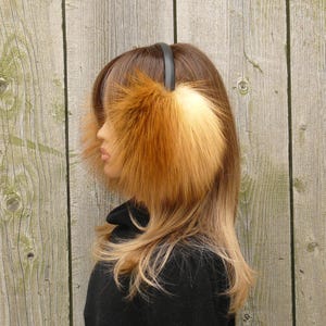 Real Red Fox Fur Earmuffs, Fluffy Ear Muffs For Her, Warm Earmuffs Women, Winter Fluffy Ear Muffs, Ear Warmers, Teen Girl Earmuffs Gift