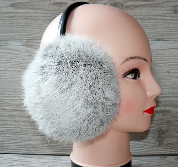 Color : Light Purple Rabbit Ear Protector with Loop Ear for Girls Ladies Warm Earmuffs
