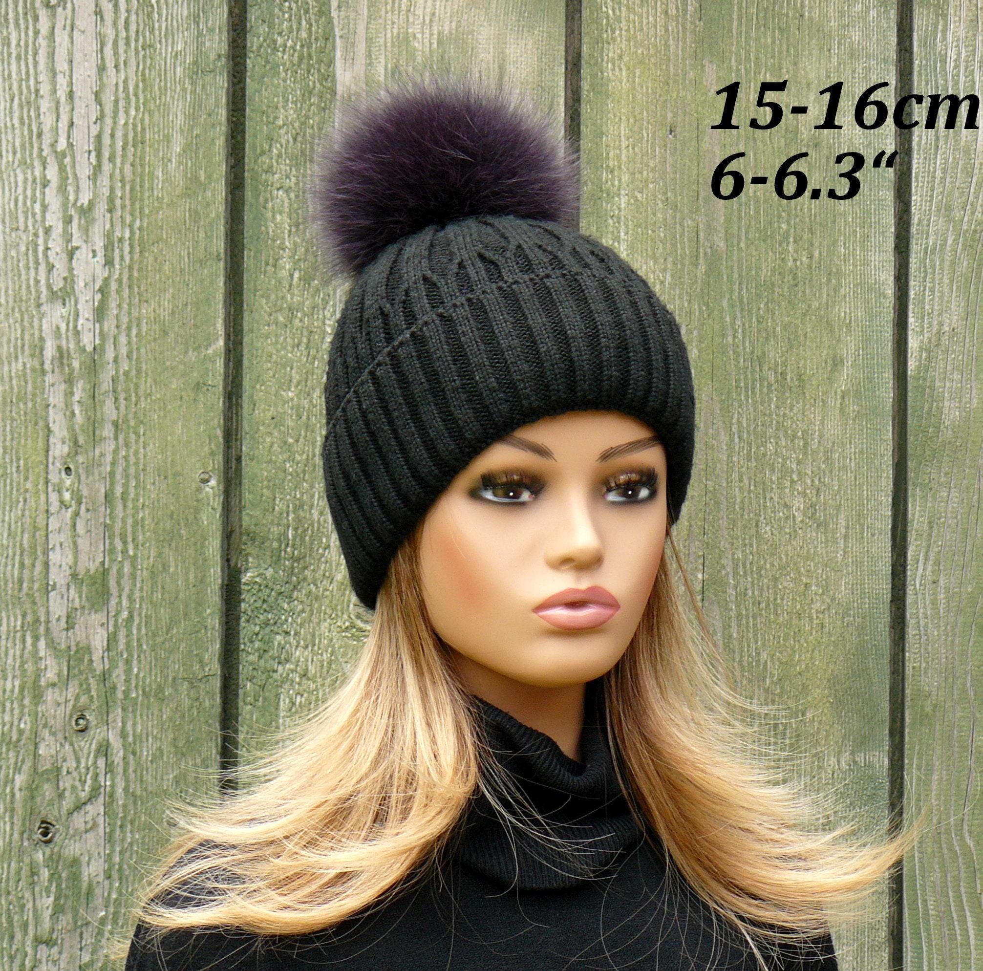 Real fur ball Pom Pom hats 7,5 main image 2
