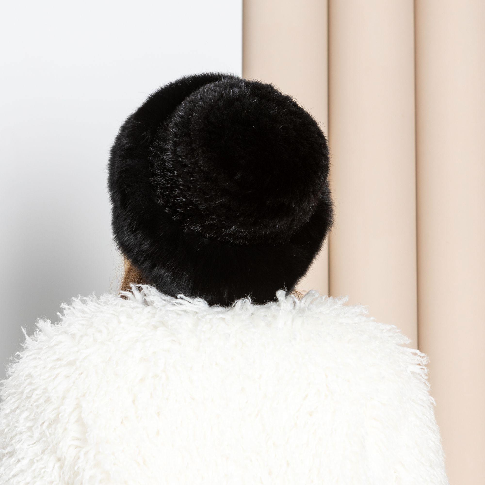 Black Dena mink fur hat women’s OSFA very soft and beautiful Amazon.com: Women main image 2