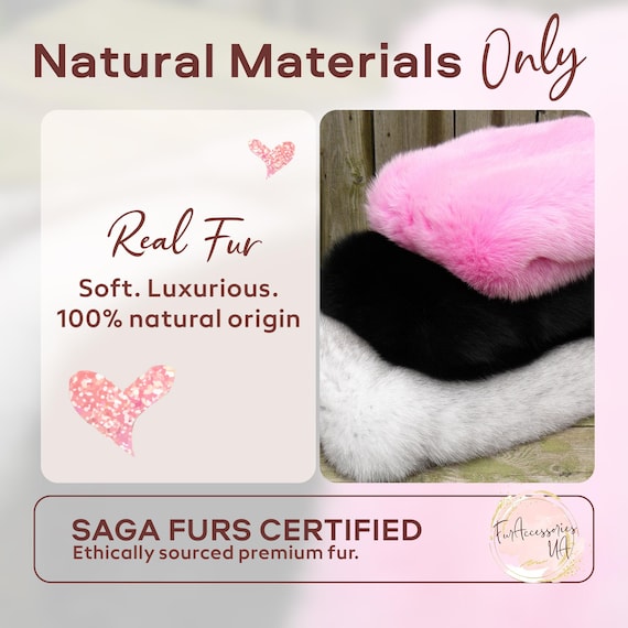 White Fox Fur Earmuffs for Her, Real Fur Ear Muffs, Extra Fluffy
