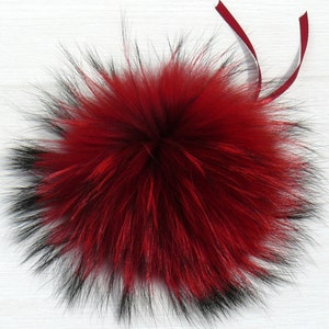 Red Fox Faux Fur Pompom. Faux Fur Pompoms for Hat. Faux Fur Pompom. Fox  Faux Fur Pompoms. Orange Fur Pompom. 
