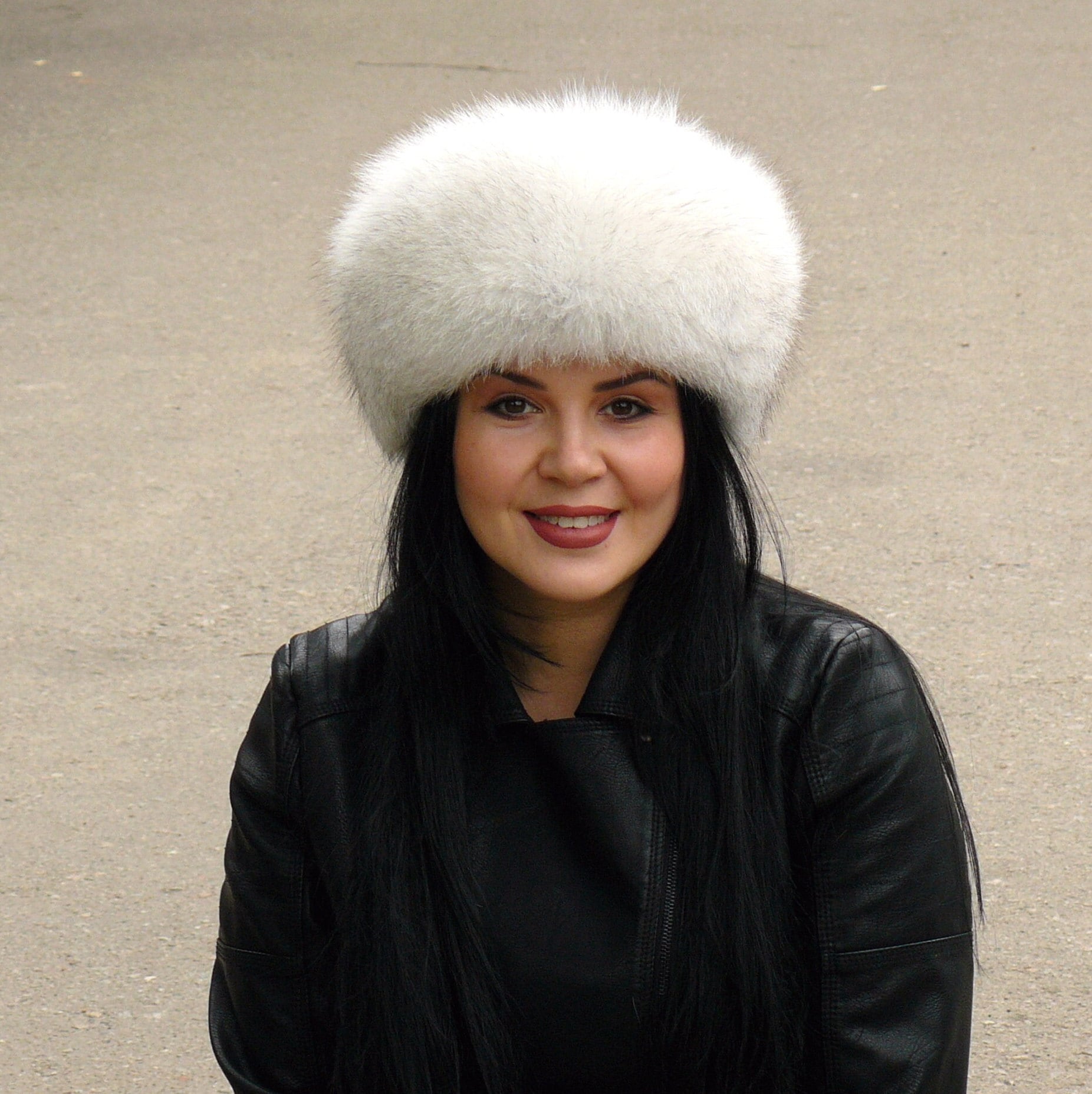 Fluffy Soft Headband for Women, White Fur Head Wrap for 