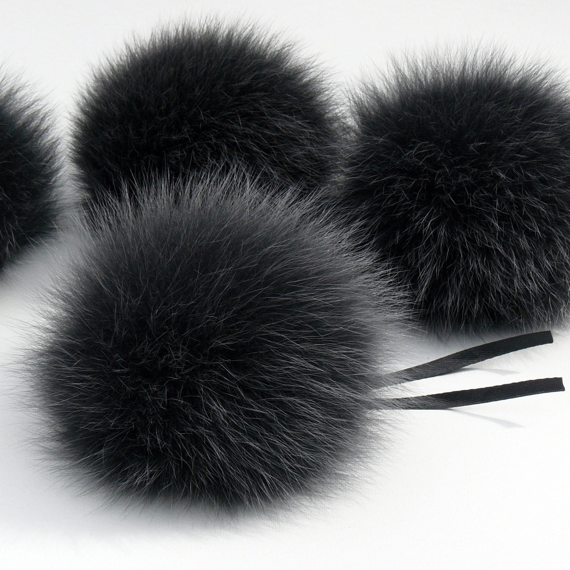 Fox Fur Pom Pom for Hat, Blue-grey Fur Pompom, Large Furry Ball, Detachable  Pompon, Hat Decoration, Fur Accessories, Fluffy Bommel 