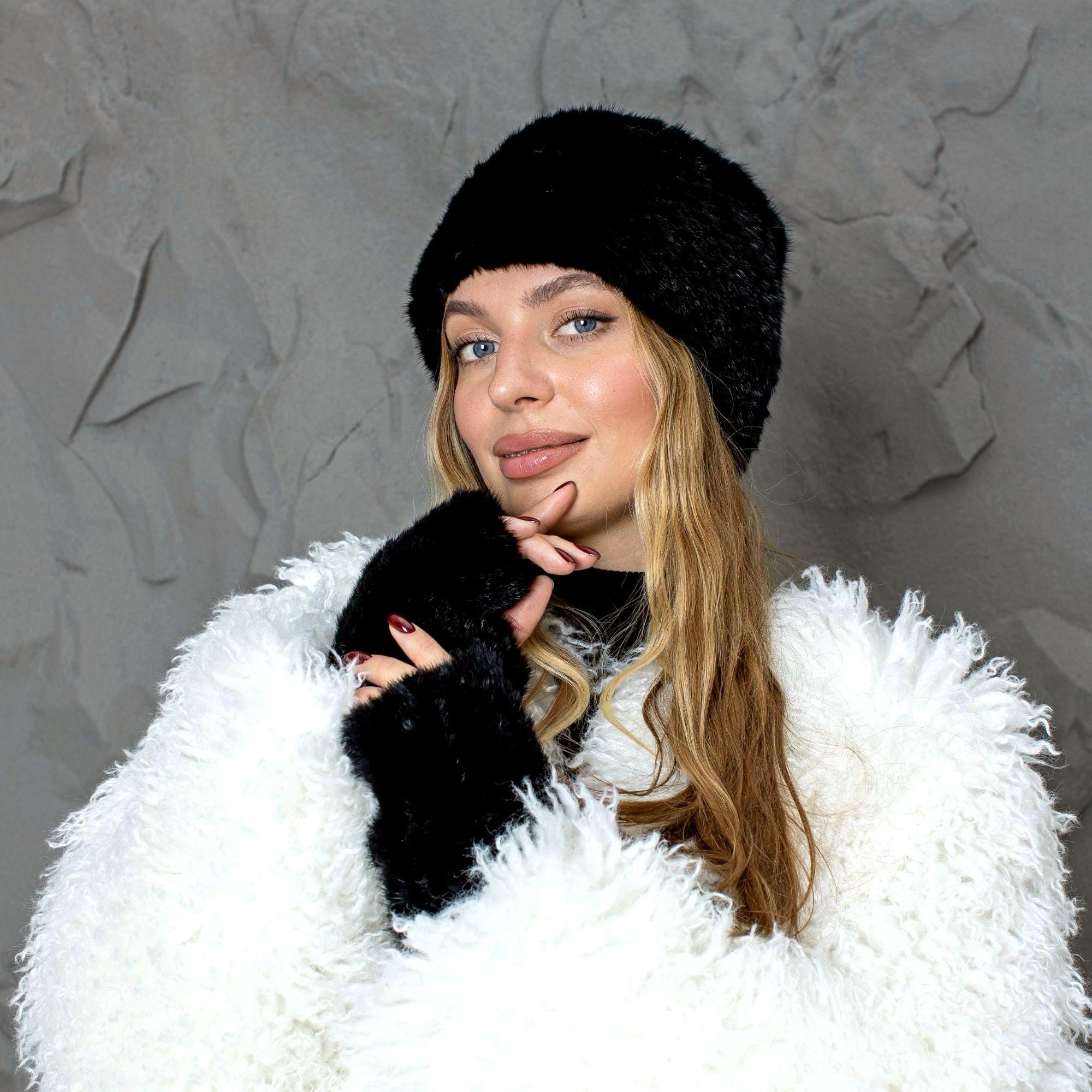 Faux Fur Headband and Hand Muffs Winter Set Faux-Fur Hand Muff “Queen of Shamakhan” for sale. Available  main image 2