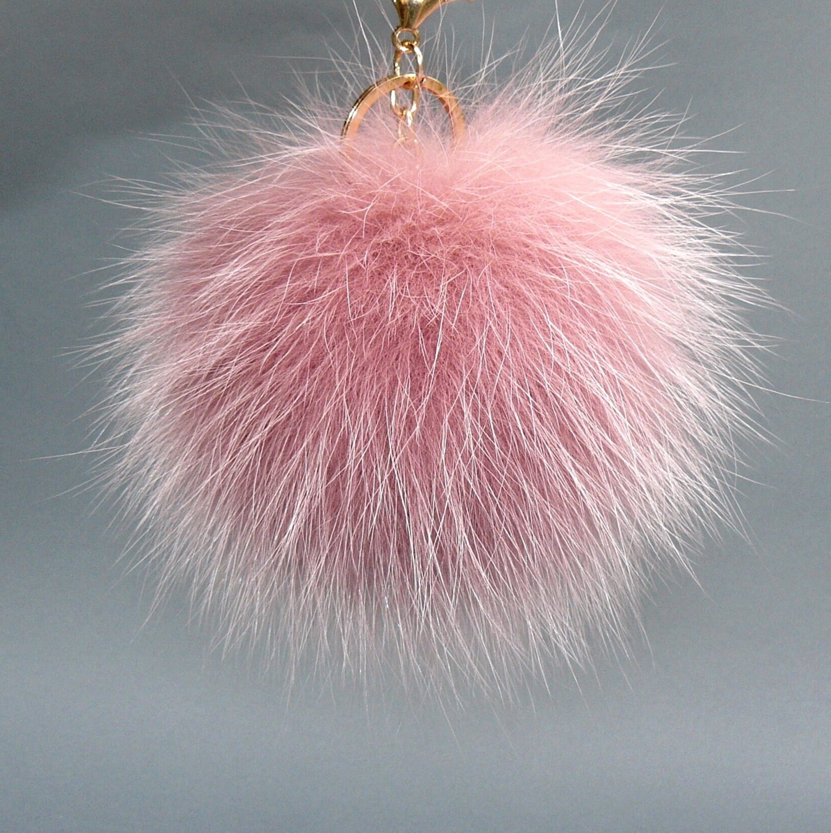 Pink Pom Pom Key Chain Women by Miss Fong