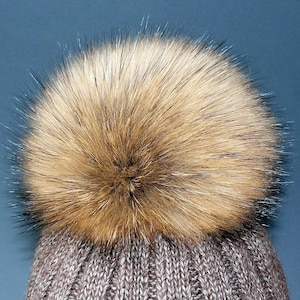 Pelzbommel Waschbärfellbommel Pelz-Accessoire Naturfell Waschbär Echtpelz Pompom Hut Große Pompoms Abnehmbarer Pompon Flauschiger Pom Pom