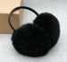 Black Earmuffs, Gift for women and girls, Real fur rabbit, ear muffs, Warm earmuffs, Christmas Gift, Gift for her, Winter fur accessory 