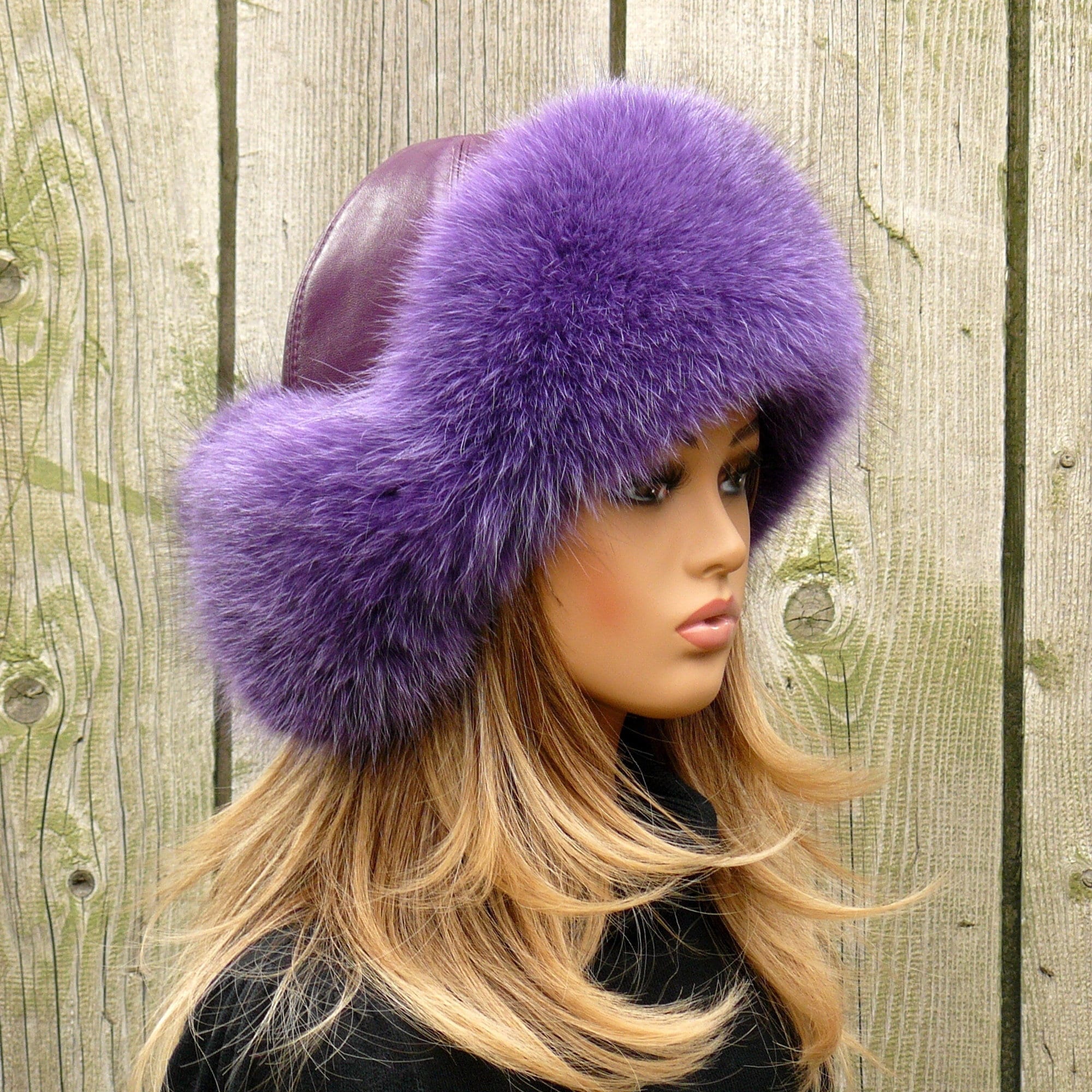 Purple ushanka cheap