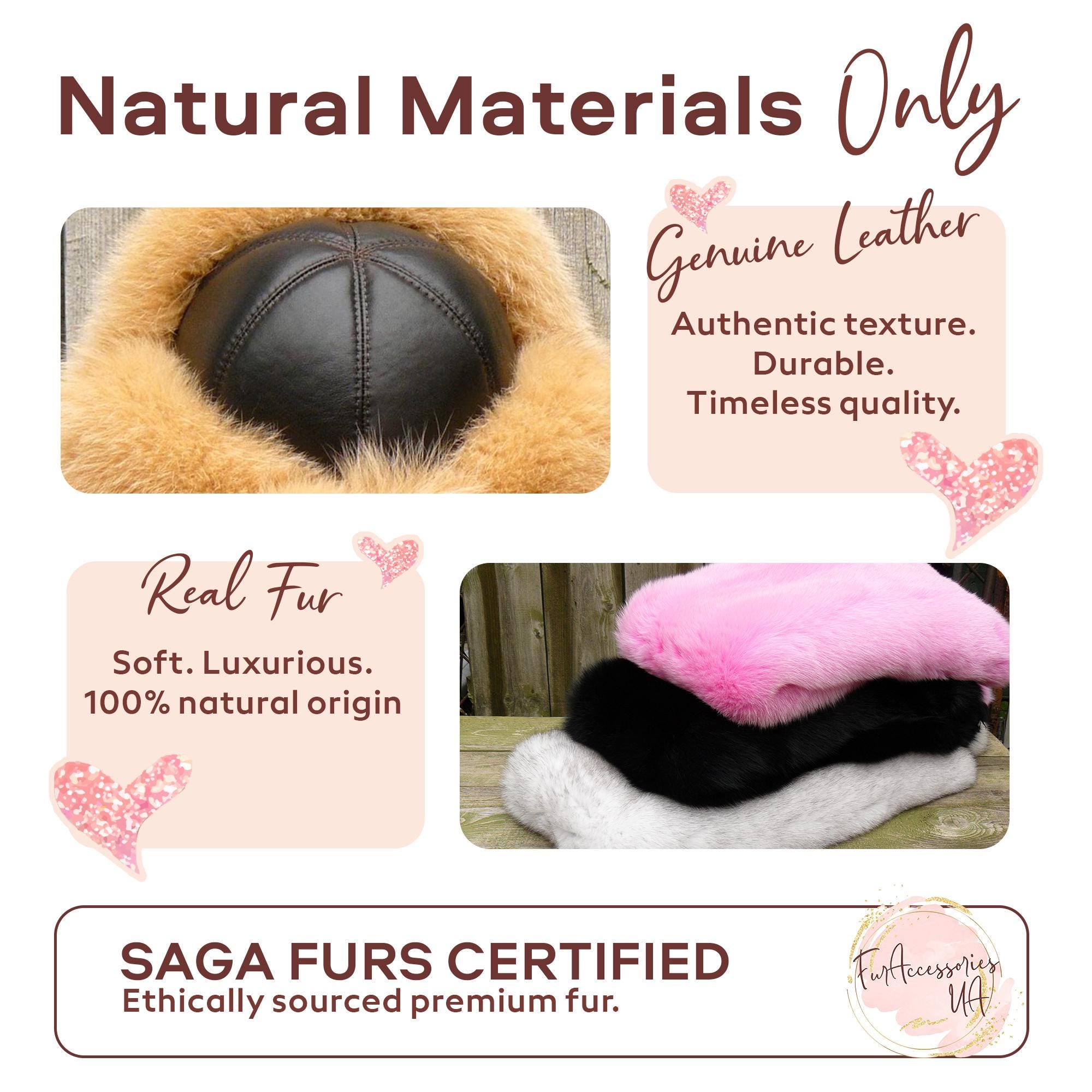 Hot Pink Fox Fur Trapper Hat, Winter Fluffy Earflaps Hat, Pink