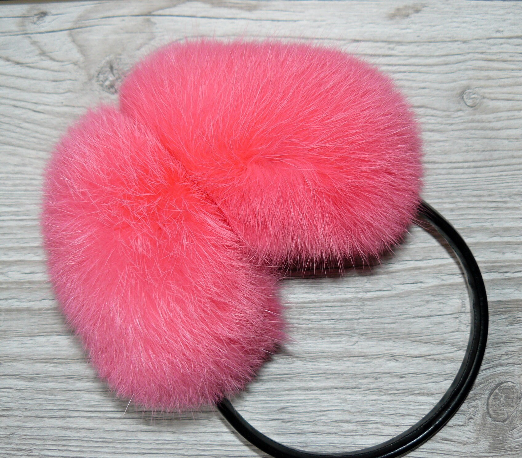Pink Fur Earmuffs Winter Earmuffs for women Rabbit fur ear Etsy