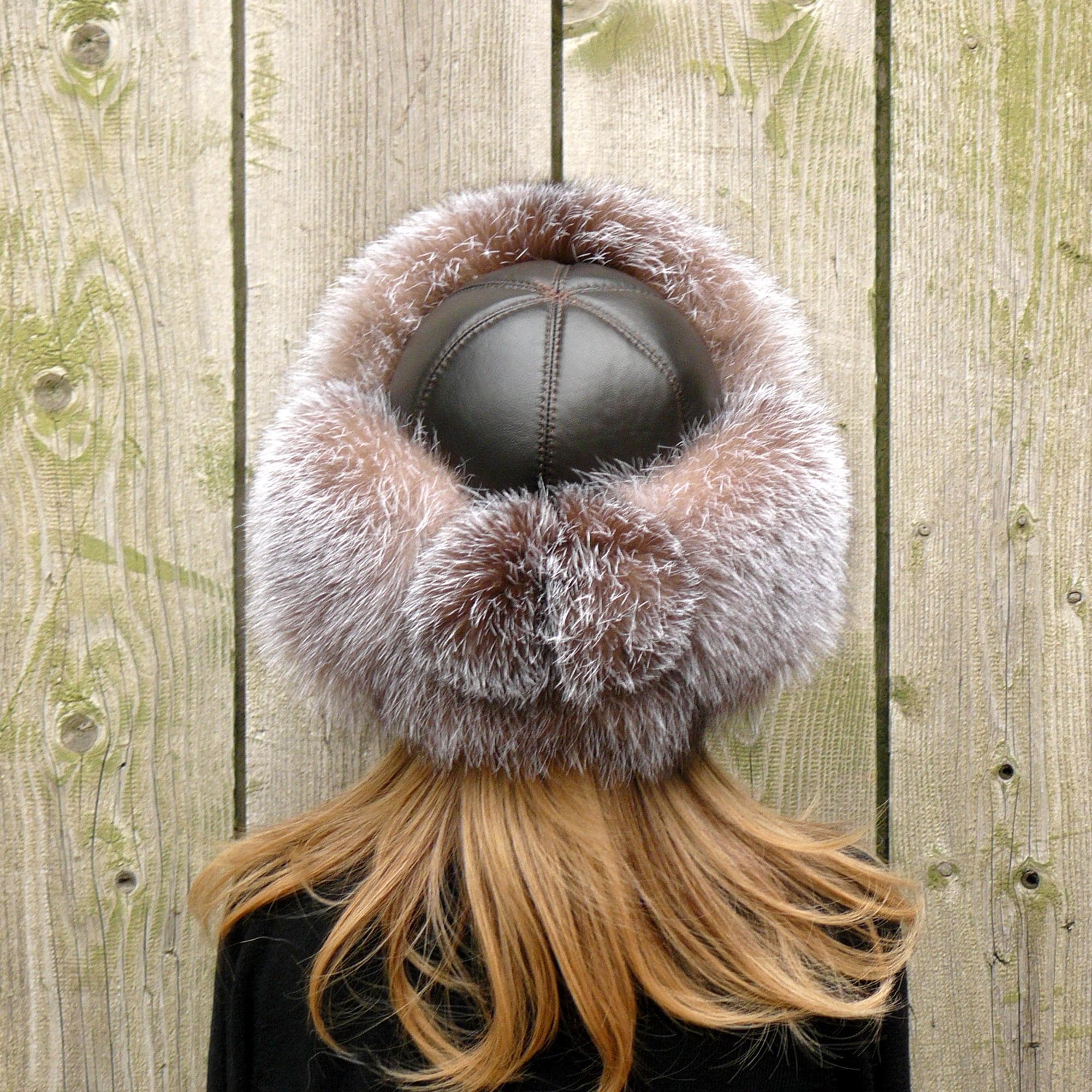 Women's Real Fox Fur Trapper Hat With Ear Flaps, Real Fur Winter