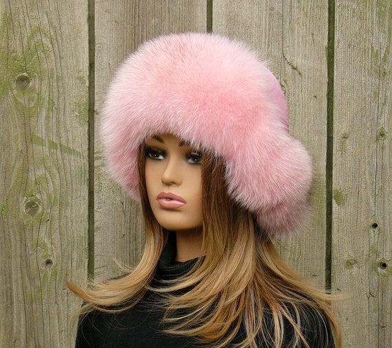 Fur Pom Pom Light Pink Fur Pompom for Hat Real Fox Fur Pom Detachable Pompom  Fuzzy Bommel 