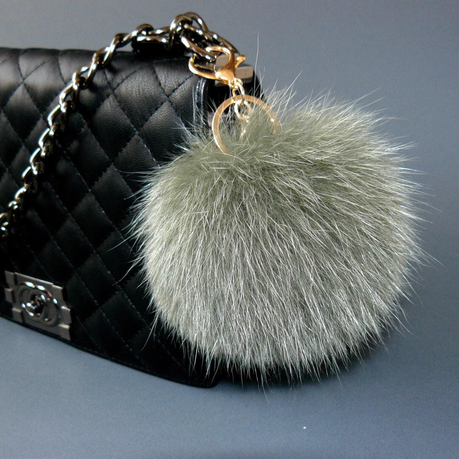 Pon-pon Pelliccia Palla Pom Pom In Morbida Pelliccia Di Procione Sintetica Con Bottoni A Portachiave Pon Pon - Foto 13