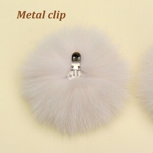 Shoe Clips for Women, Shoe Pompom, Shoe Decorations, White Wedding Shoe Clips, Bridal Shoe Clips, Fluffy Pom Pom Shoe Brooch, Furry Shoe Bow image 6