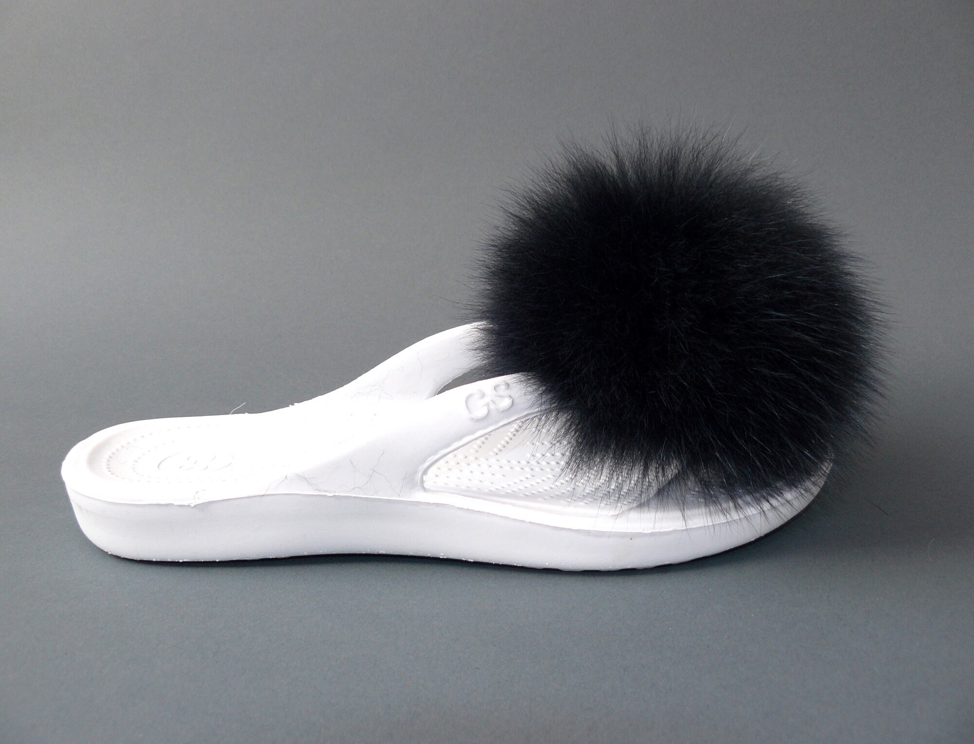 Fur shoe clips Real fox fur pom pom shoe clips shoe clip Etsy