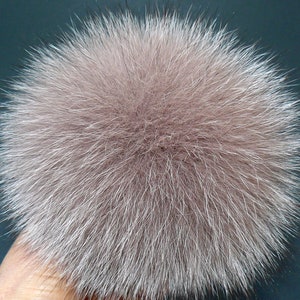 Palline di pompon di pelliccia, pompon di vera pelliccia per cappelli, palline soffici per il fai da te, pompon di pelliccia di volpe beige per berretti, pompon staccabili, pompon di pelliccia