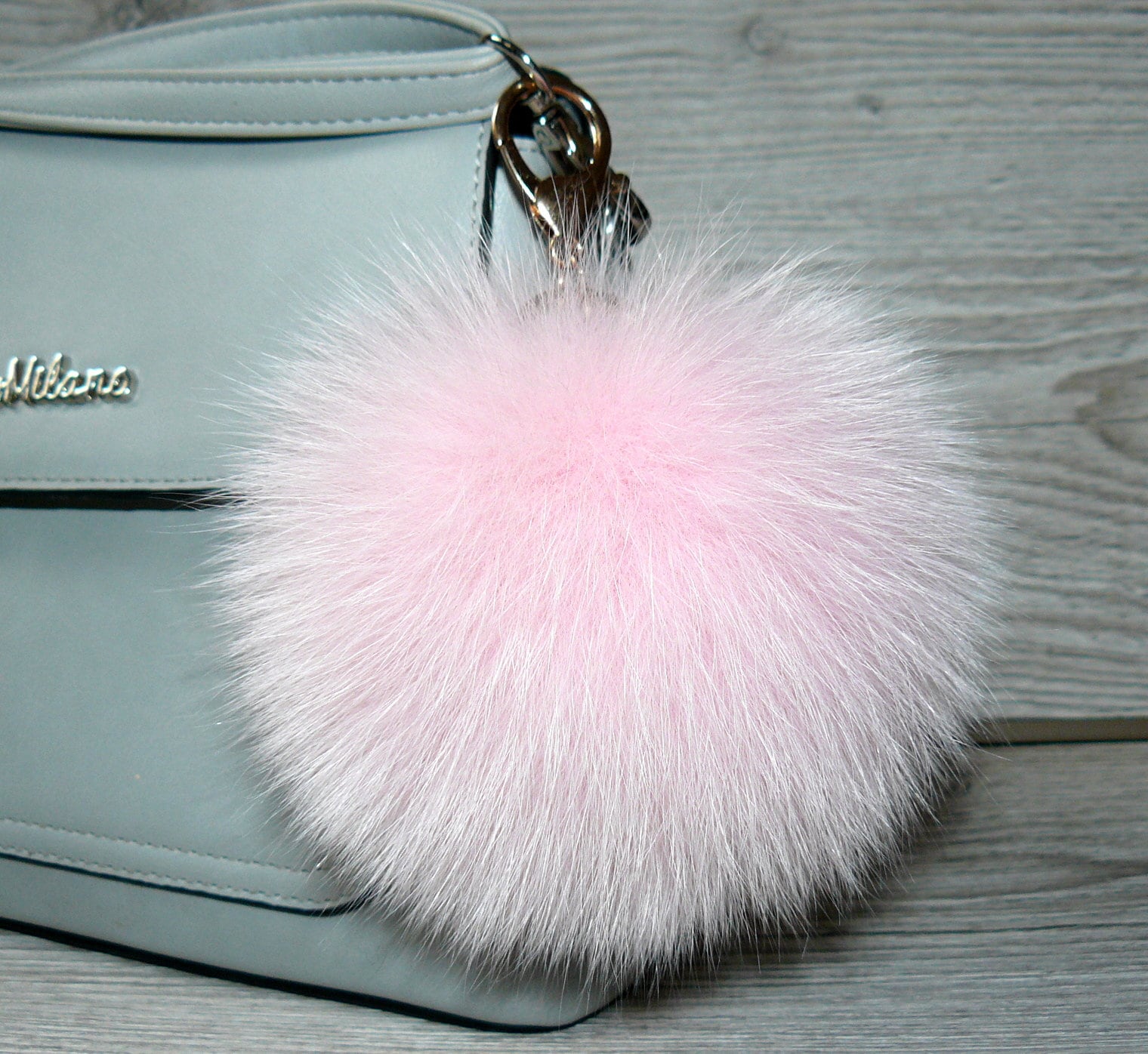 HOT PINK Pom Fur Ball Key Chain for Louis Vuitton  Fur pom pom keychain,  Handbag charms, Fur keychain