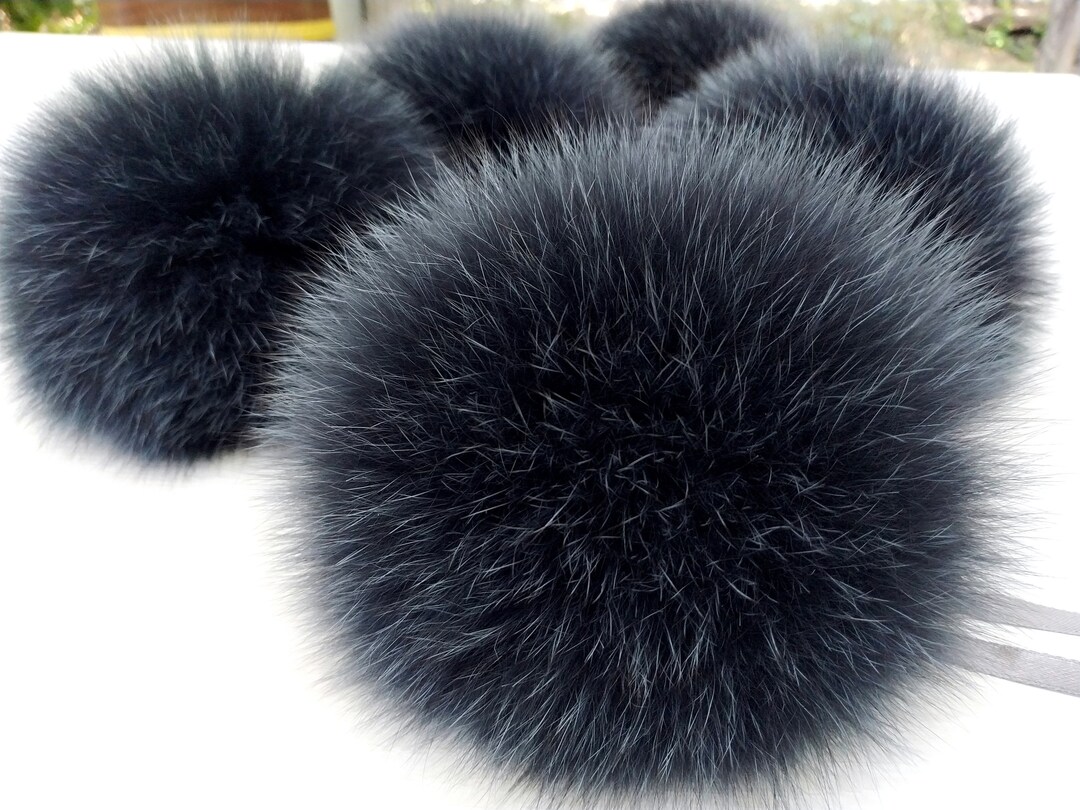 10 Pompons Fausse Fourrure MIRKUZI - Ø8cm, 10 Couleurs, Avec Boucle Élastique - DIY Déco
