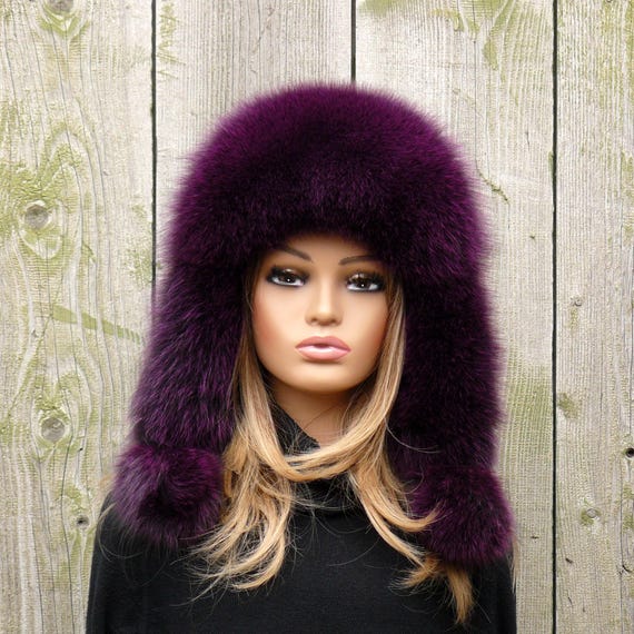 Womens Trapper Hat, Fuzzy Ushanka, Fur Ear Flap Hat, Fluffy  display picture 2