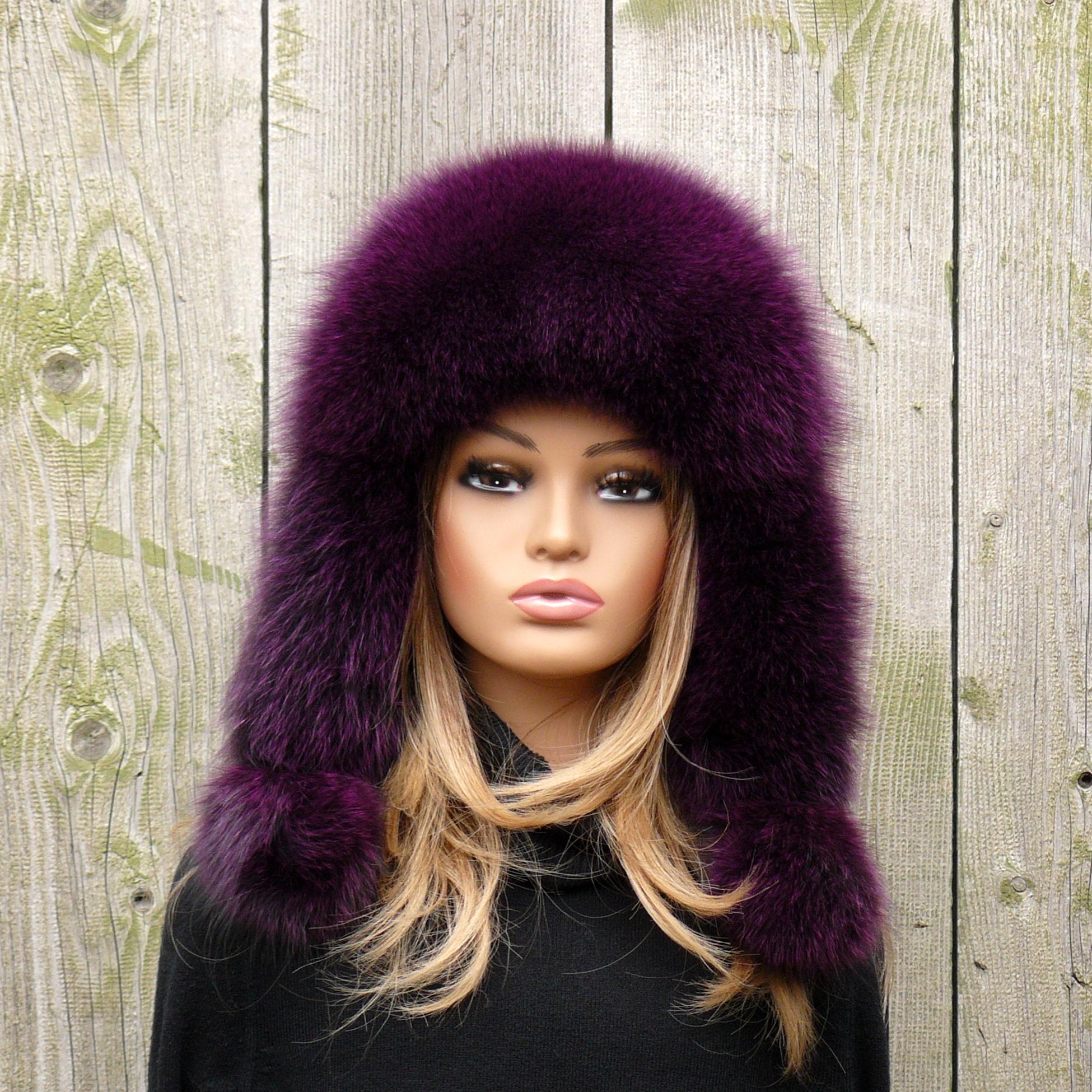 Womens Trapper Hat, Fuzzy Ushanka, Fur Ear Flap Hat, Fluffy 