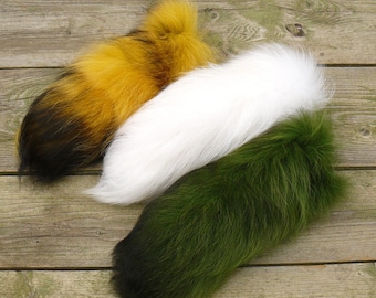 Real Raccoon Fur Tail Keychain, Fluffy Bag Charm, Vibrant Fur Keyring, Bag Accessories, Fuzzy Purse Charm, Fur Keychain Gift for Good Luck