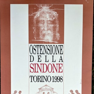 Poster Shroud of Turin Exhibit 1998 signed by artist