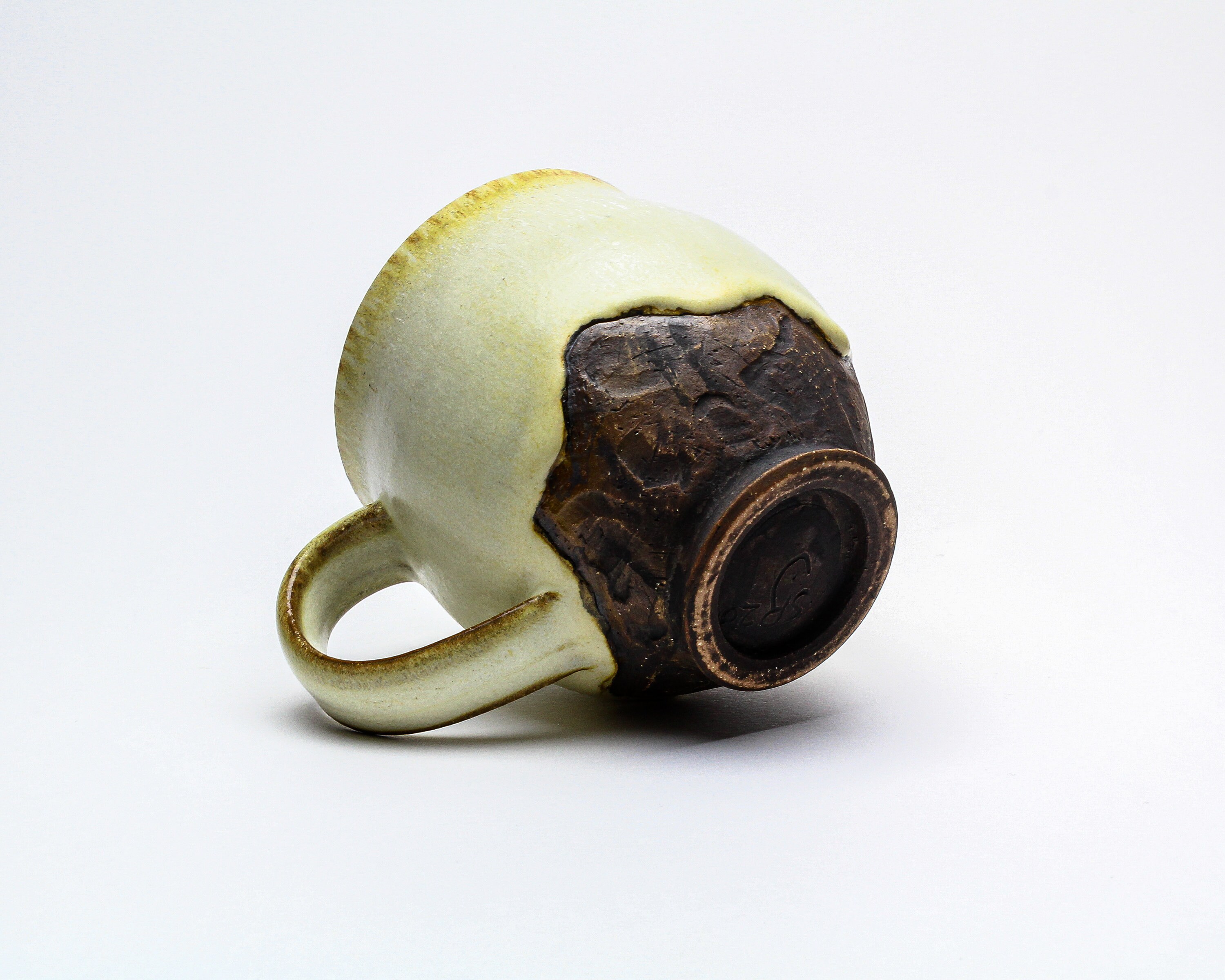 Yellow Hand Carved Pottery Mug Perfect Rustic Gift for Etsy