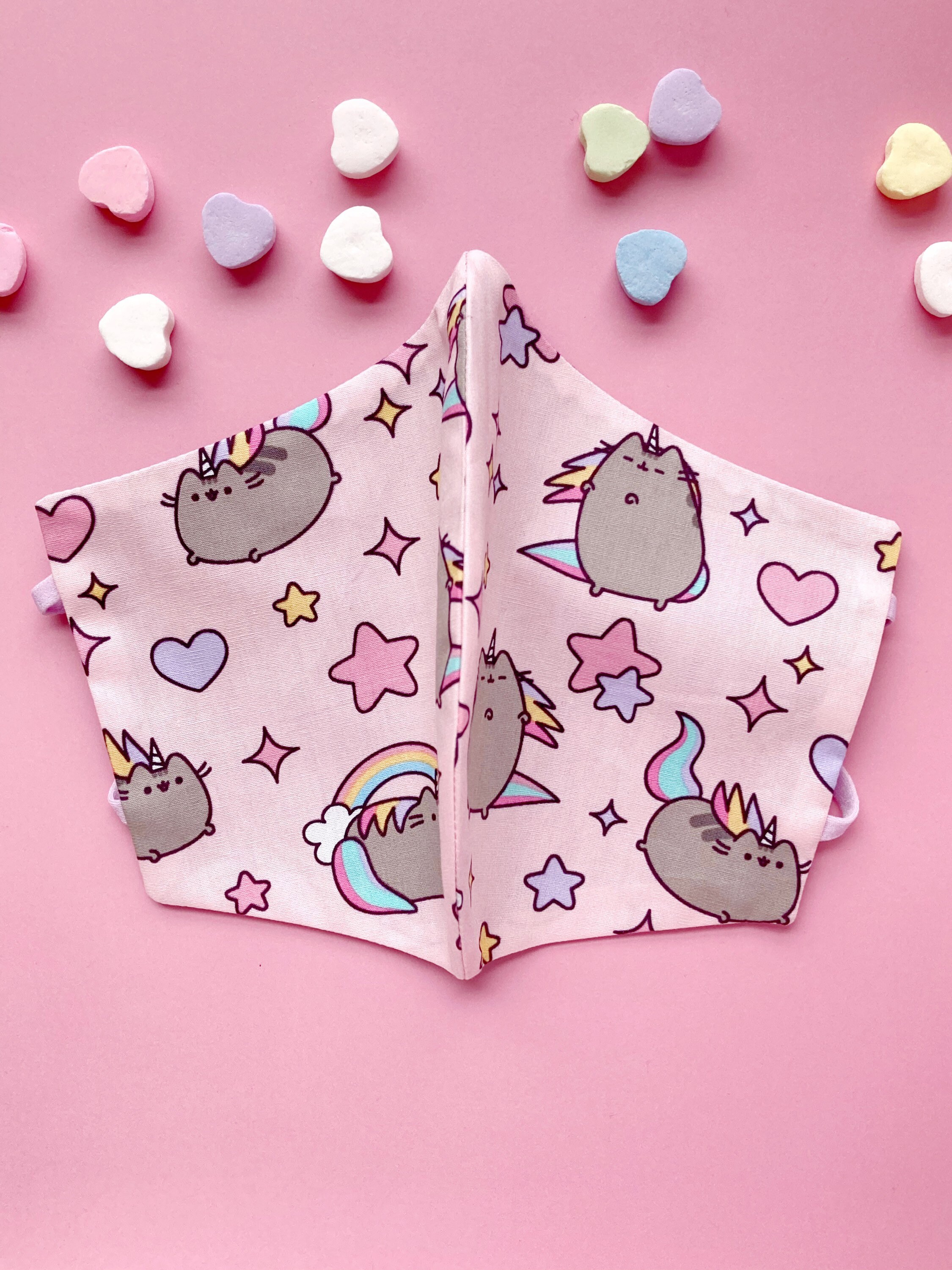 Pusheen Cat Face Mask 100 Cotton Face Mask Kids and Adult Etsy