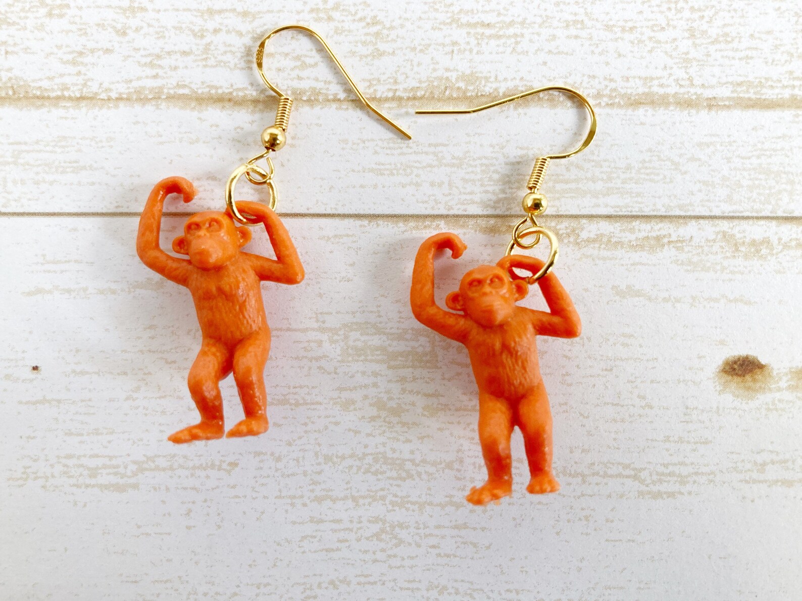 Funky Monkeys Earrings Vintage Toy Quirky Jewelry Etsy UK