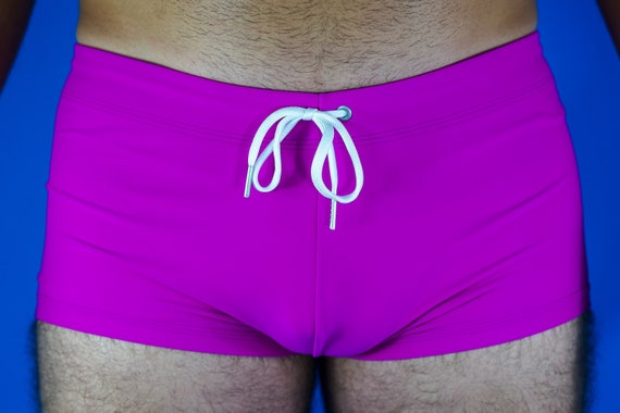 Men’s Square Cut Swim Suit in Vibrant Magenta, Our Most Comfortable Style