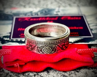 Silver One Rupee Coin Ring