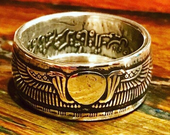 Egyptian 25 Piastres Coin Ring