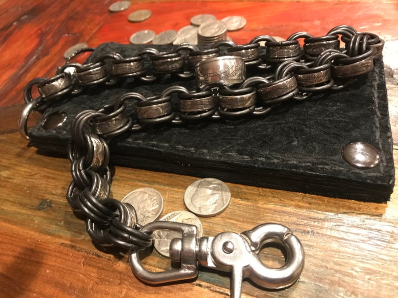 Buffalo Nickel Wallet Chain Etsy
