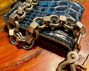 チョメリストWallet chain & leather studs Stainless Nut Wallet Chain - Etsy Canada