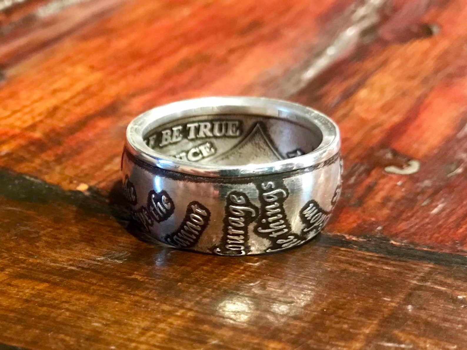 Silver Serenity Prayer Ring - Etsy