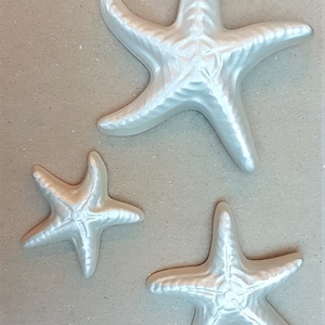 Kitsch Pearl Starfish - Wall Plaque Set - Vintage style, Mid-century, Chalkware, Lefton, Norcrest, Mermaid, Bathroom decor, Tiki