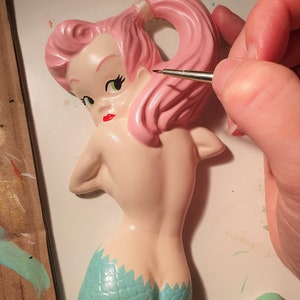 Design your own Mermaid Wall Plaque!  - Kitsch, vintage style chalkware, Mid-century, 50s, Lefton, Norcrest, Bathroom Decor