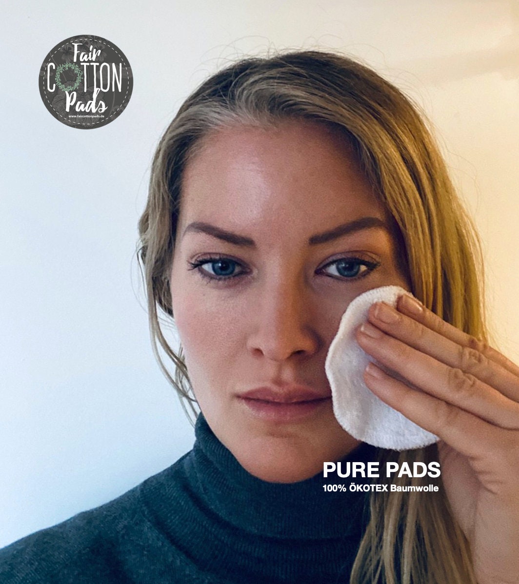 10 Cotton Pads in Bag Gentle Terry Cloth Cotton Makeup Etsy UK