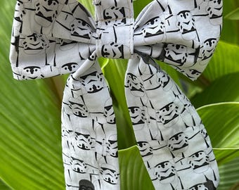 Handmade Fabric Bag Charm, Monochrome Space Keychain, Futuristic Sci-fi Accessory