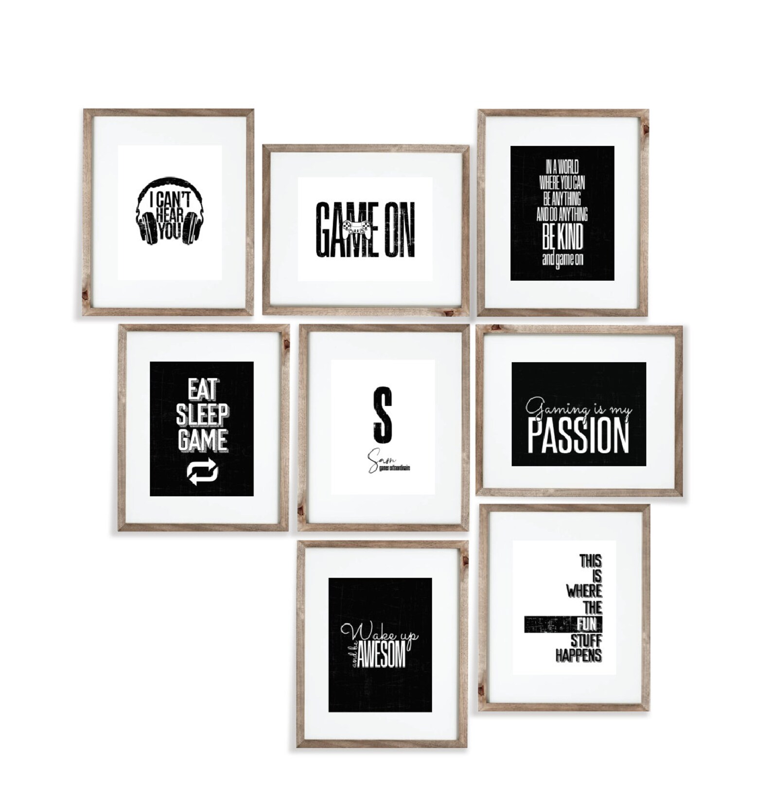 20 Gamer Wall Art Set Gamer Printable Poster Gamer Decor Etsy