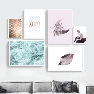 Girl Bedroom Decor, Girl Room Print Set, Printable Wall Art Set, Blush ...