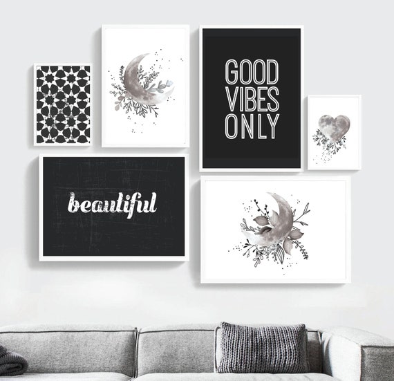 15 Black & White Printable Wall Art Set Teen Girl Room Decor - Etsy