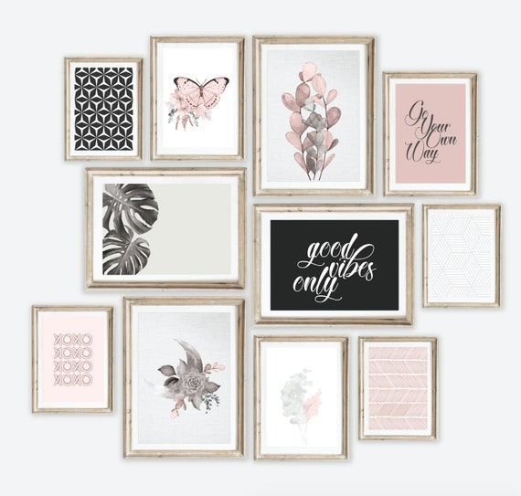 12 Blush Pink Teen Girl Print Set, Printable Wall Art Bundle, Girl Bedroom  Wall Decor Collection, Pink Wall Art Set, Dorm Room Essentials 