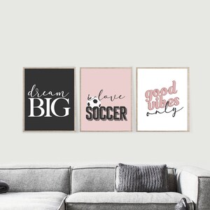 40 Sport Print Set ,soccer Printable Wall Art, Girl Soccer Room Wall ...